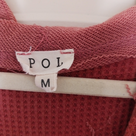 POL Distressed Muted Mauve Oversized Hoodle Waffle Trim And Stars - Picture 6 of 9